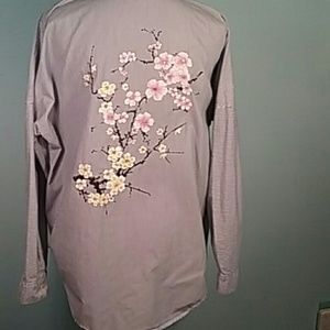 Zara basic button-down beaded embellished shirts